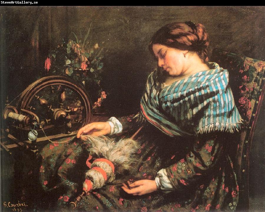 Courbet, Gustave The Sleeping Spinner